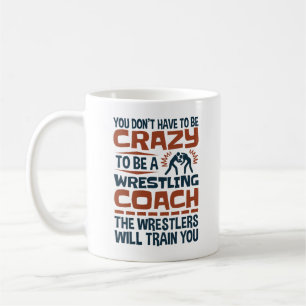 Grappige worstelcoach gekke quote koffiemok