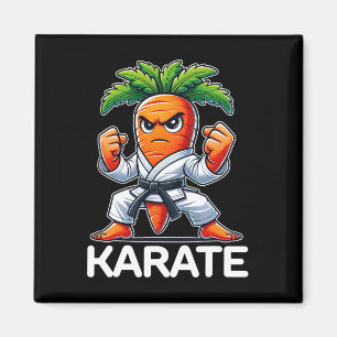 Grappige Wortel Martial Arts Fighter Black Belt Ka Magneet