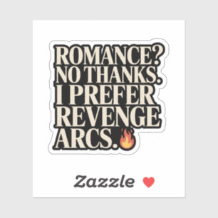 Grappige Wraak Arcs Over Romantiek Boekerig Sticker