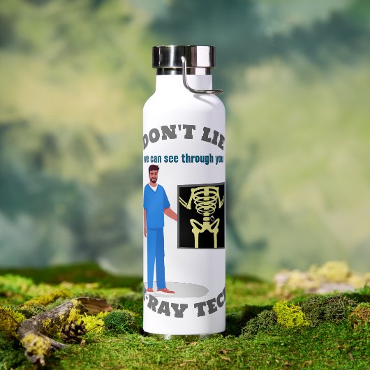 Grappige X-ray Tech Custom Radiology Specialty Waterfles (Buiten)