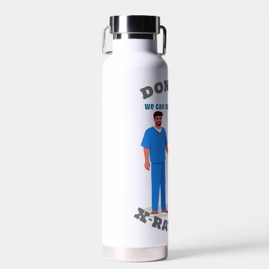 Grappige X-ray Tech Custom Radiology Specialty Waterfles (Voorkant)