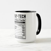 Grappige X-Ray Tech Voeding Feiten Mok (Voorkant rechts)
