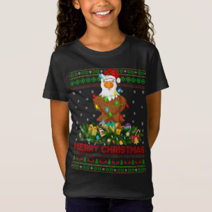 Grappige Xmas Verlichting Boom Santa Lelijke Kale T-shirt