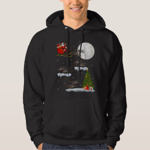 Grappige Xmas Verlichting Boom Santa Riding Tarant Hoodie