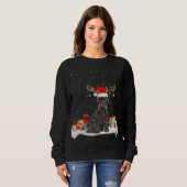 Grappige Xmas Verlichting Rendier Santa Hoed Schna Trui (Voorkant volledig)