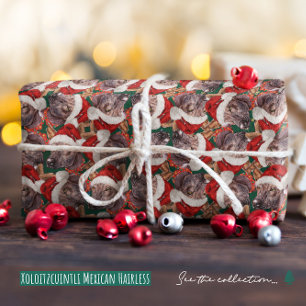 Grappige Xoloitzcuintli Mexicaanse Haarloze Kerstm Cadeaupapier