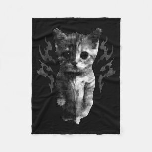 Grappige Y2k Retro Kat Grappige Vintage Kitten Mem Fleece Deken