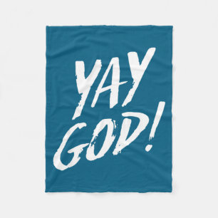 Grappige Yay God Grafisch Jezus Christelijke Relig Fleece Deken