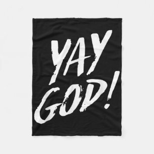 Grappige Yay God Grafisch Jezus Christelijke Relig Fleece Deken