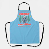 Grappige Yeti - Prettig Kerstfeest Schort (Voorkant)