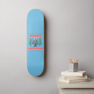 Grappige Yeti - Prettig Kerstfeest Skateboard