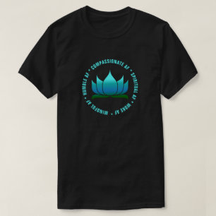 Grappige Yoga "AF" Blue Ombre Lotus T-shirt