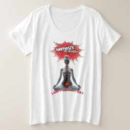 Grappige Yoga Comic Pop Art - "Namaste al" Grote Maat T-shirt