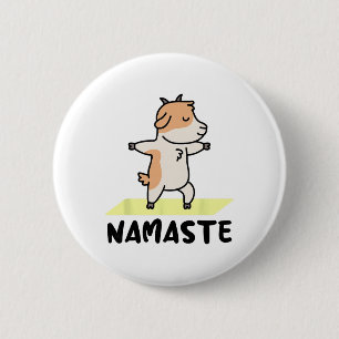 Grappige Yoga Dier Ontwerpen - Namaste - Schattige Ronde Button 5,7 Cm