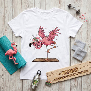 Grappige Yoga Flamingo Workout Mislukking T-shirt