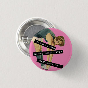 Grappige Yoga Flexibele Stijl Ronde Button 3,2 Cm