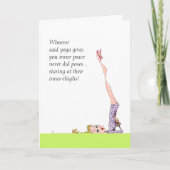 Grappige yoga pose kaart geschikt voor framing! (Voorkant)