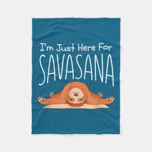 Grappige Yoga Savasana Luiaard Zie Namaste Citaat Fleece Deken