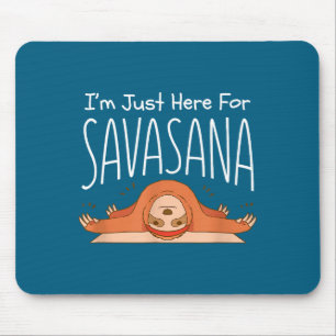 Grappige Yoga Savasana Luiaard Zie Namaste Citaat Muismat