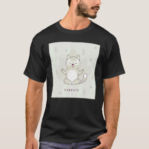 Grappige yogahouding meditatie wasbeer namaste lot t-shirt