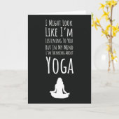 Grappige yogakaarten Humor grap Kaart (Gele Bloem)