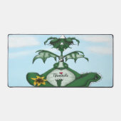 Grappige yogi draak bureaumat (Voorkant)