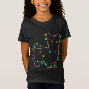 Grappige Yorkshire Terrier Kerstmis Pyjama Lights T-shirt