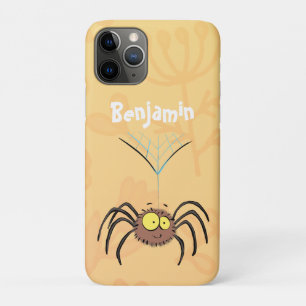 Grappige zachte pluizige spin cartoon iPhone 11 pro hoesje