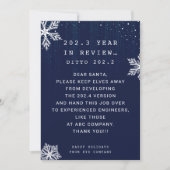 Grappige Zakelijke Kerstkaart Engineer Kerstmis (Voorkant)