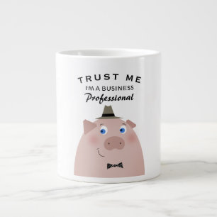 Grappige Zakelijke Professionele Cartoon Lieve Var Extra Grote Beker