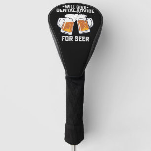 Grappige zal tandheelkundig advies geven voor bier golfheadcover