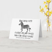 Grappige zebra studie Verjaardagskaart Kaart (Gele Bloem)