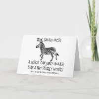 Grappige zebra studie Verjaardagskaart