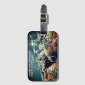 Grappige zeeleguaan onder water bagagelabel (Voorkant (verticaal))