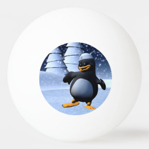 Grappige Zeeman Pinguïn Dansen Pingpongballen
