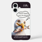 Grappige zeemeeuw met vis Case-Mate iPhone case (Achterkant)