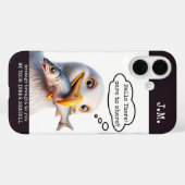 Grappige zeemeeuw met vis Case-Mate iPhone case (Achterkant (horizontaal))