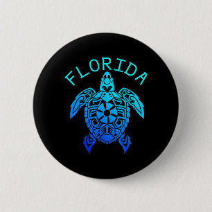 Grappige Zeeschildpad Vibes Florida Strand Zomer Ronde Button 5,7 Cm