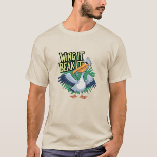 Grappige zeevogel Design: Pelikaan Humor T-shirt