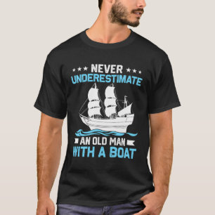 Grappige zeilkunst voor oude Mannen zeilen zeilen T-shirt