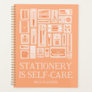 Grappige zelfzorg offerte perzik Oranje kunst beno Planner