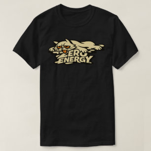 Grappige Zero Energie Kat Smelt Illustratie T-shirt