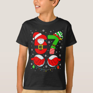 Grappige Zes Zeven 67 Meme 6 7 Elf Kerstman Kerst- T-shirt