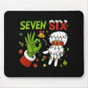 Grappige Zes Zeven 67 Meme 6 7 Kerst Elf Hand Jong Muismat