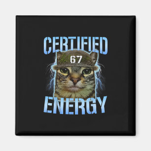 Grappige Zes Zeven 67 Meme Gecertificeerde Energie Magneet