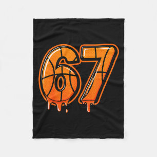 Grappige Zes Zeven 67 Meme Gen Alpha 67 Basketbal  Fleece Deken