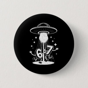 Grappige Zes Zeven 67 Meme Internet Meme Ufo Gen A Ronde Button 5,7 Cm