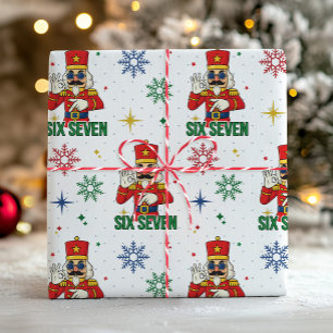Grappige Zes Zeven 67 Meme Notenkraker Kerst Humor Cadeaupapier
