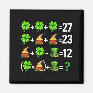 Grappige zes zeven 67 meme st patricks dag wiskund magneet