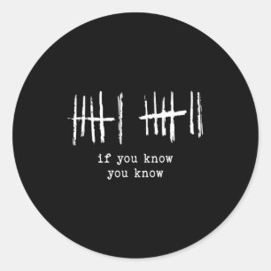 Grappige Zes Zeven 67 Meme Tally Marks 6 7 Nummers Ronde Sticker